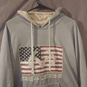 Real Tree Jagged American Flag Hoodie
